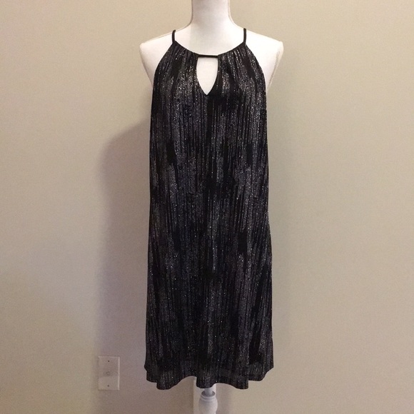 Candie's Dresses & Skirts - Candies Halter Silver Shimmer Shift Dress